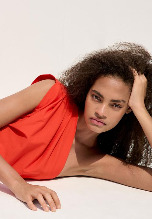 MANGO - Dress knoty - orange