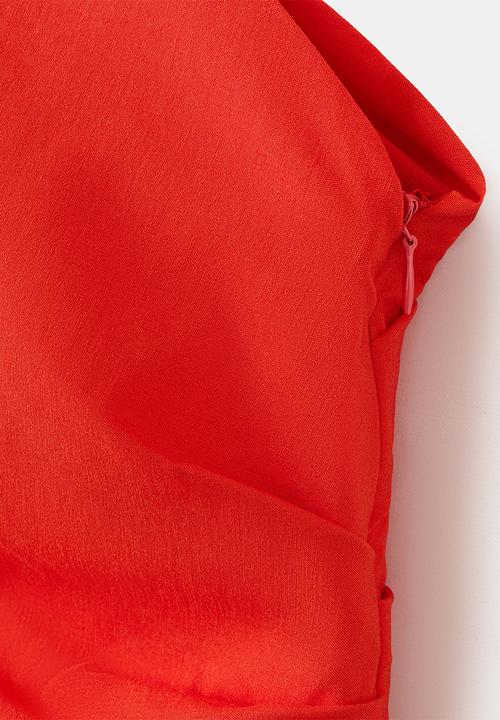 MANGO - Dress knoty - orange