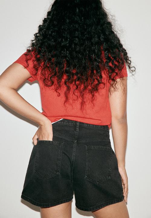 MANGO - Plus shorts zoey - black denim