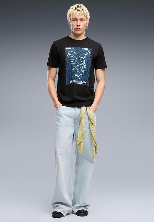PUMA - Graphics box tee - puma black 