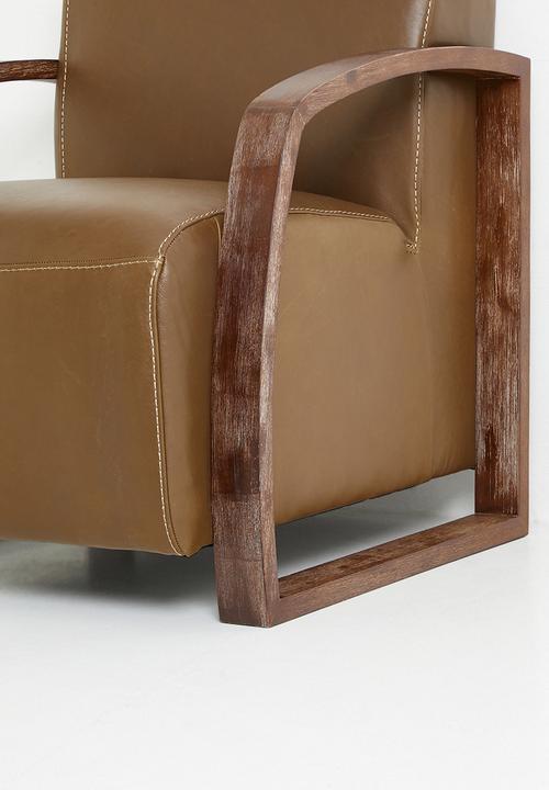Sixth Floor - Lailah Leather Occasional Chair - Biscuit