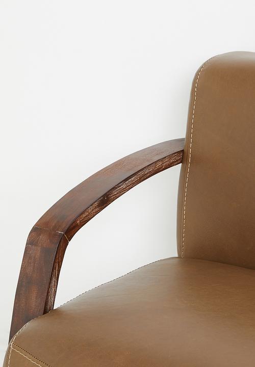 Sixth Floor - Lailah Leather Occasional Chair - Biscuit