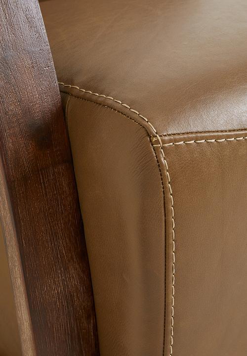 Sixth Floor - Lailah Leather Occasional Chair - Biscuit
