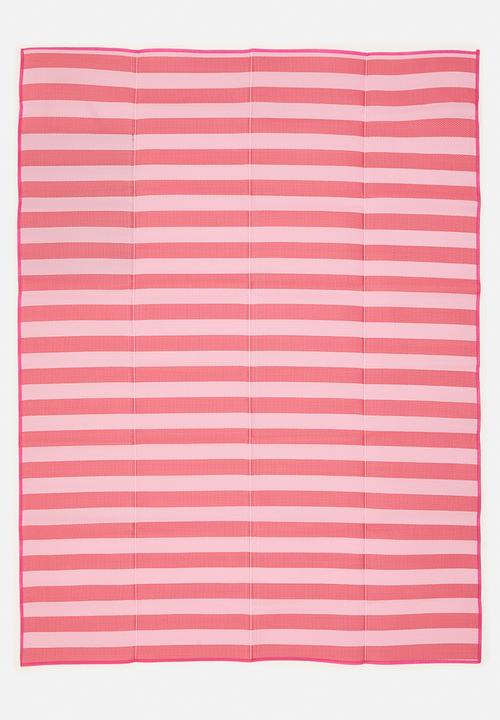 H&S - Stripe folded beach mat - Pink