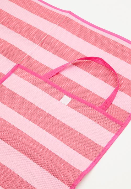 H&S - Stripe folded beach mat - Pink