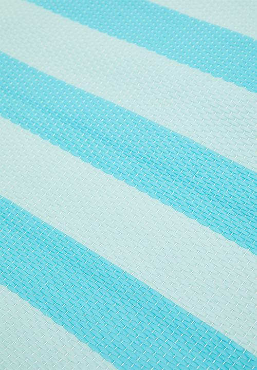 H&S - Stripe folded beach mat - Turq