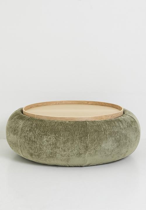 Sixth Floor - Quatro Coffee Table & Storage Ottoman - Olive