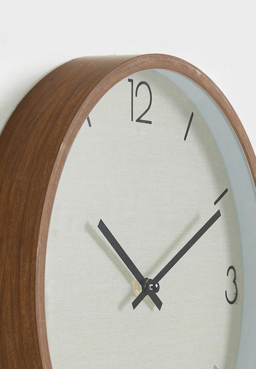H&S - Cosmo wall clock - White & Natural
