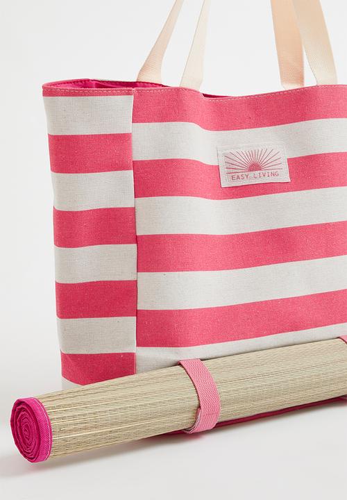H&S - Stripe beach bag - Pink