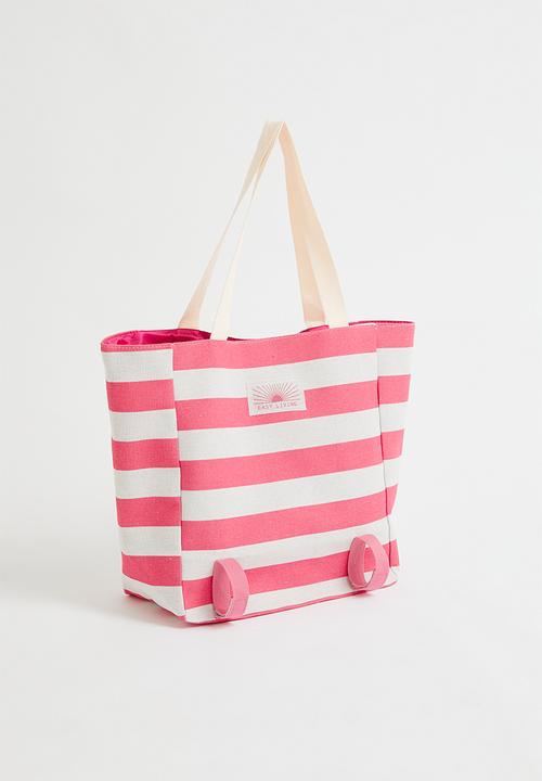 H&S - Stripe beach bag - Pink