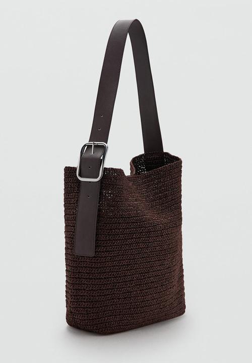 MANGO - Phiphi Sack Bag - Dark Brown
