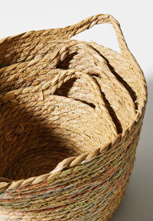 H&S - Limo basket set of 3 - Natural