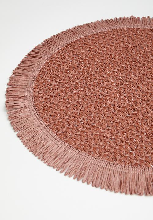 Excellent Houseware - Frilo placemat set of 4 - Blush