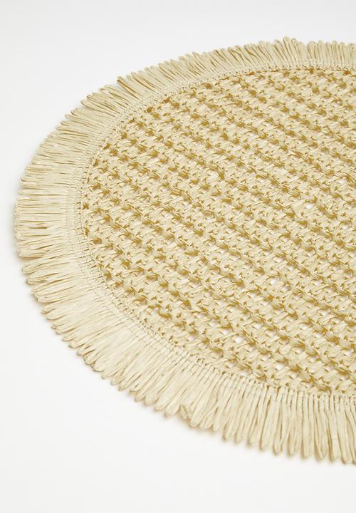 Excellent Houseware - Frilo placemat set of 4 - Sand