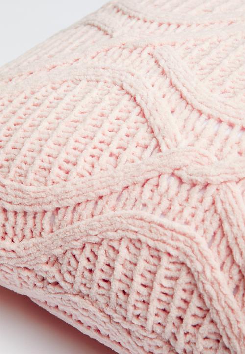 Pop Candy - Cable knit cushion - pink