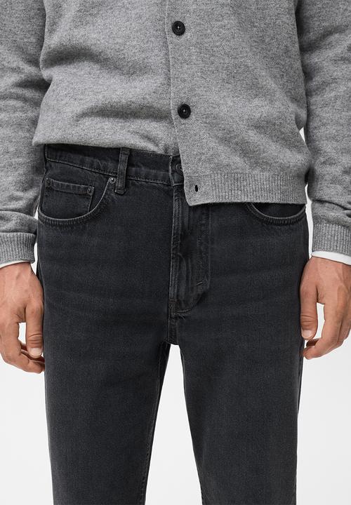 MANGO - Lori tapered fit jeans - Open Grey