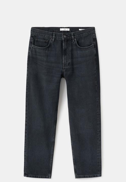 MANGO - Lori tapered fit jeans - Open Grey