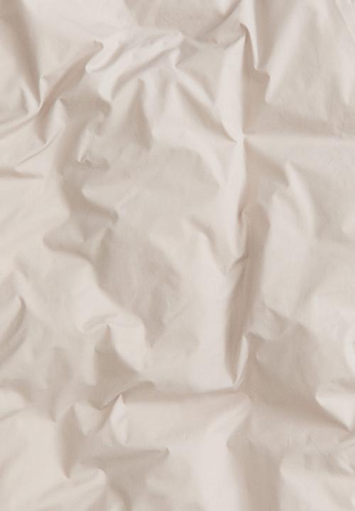 H&M - Double/king cotton percale duvet cover set - light mole