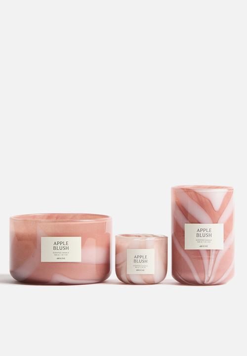 H&M - Large scented candle in glass holder - apple blush