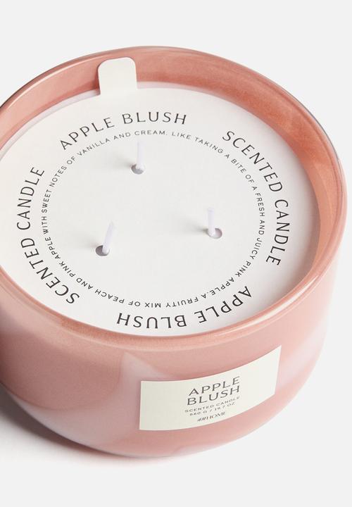 H&M - Large scented candle in glass holder - apple blush