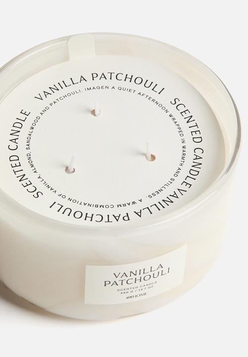 H&M - Large scented candle in glass holder - vanilla patchouli