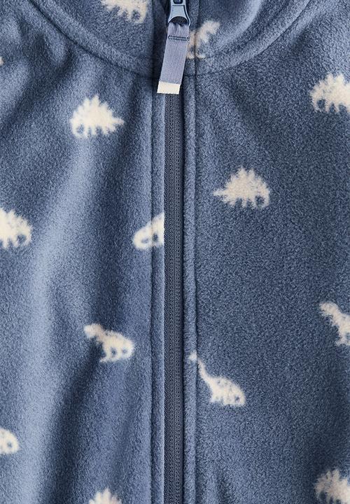 H&M - Fleece jacket - pigeon blue/dinosaurs