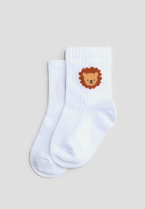 H&M - 3-Pack socks - beige/animals