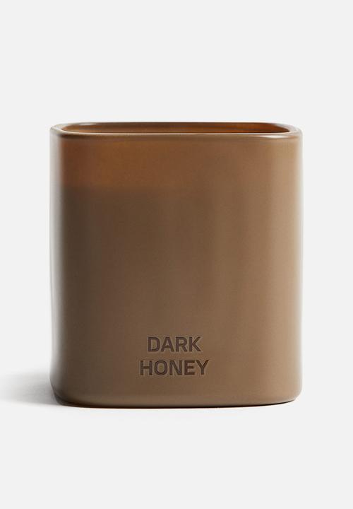 H&M - Scented candle in glass holder - dark honey