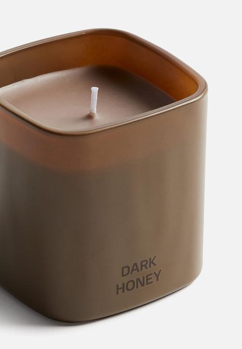 H&M - Scented candle in glass holder - dark honey