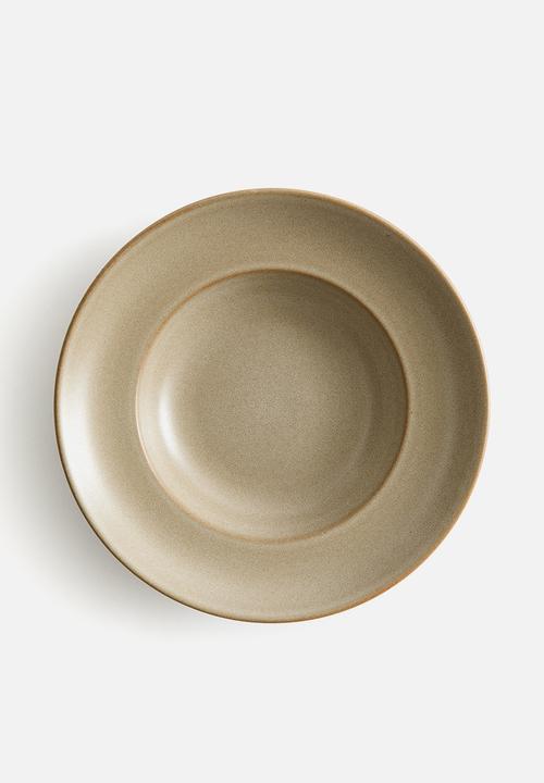 H&M - Reactive-glaze soup plate - beige