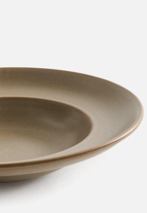 H&M - Reactive-glaze soup plate - beige