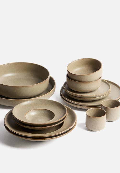 H&M - Reactive-glaze stoneware serving bowl - beige