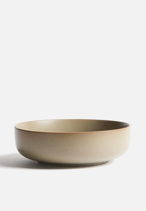 H&M - Reactive-glaze stoneware serving bowl - beige