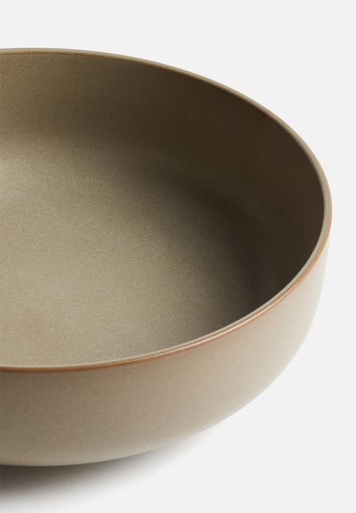 H&M - Reactive-glaze stoneware serving bowl - beige