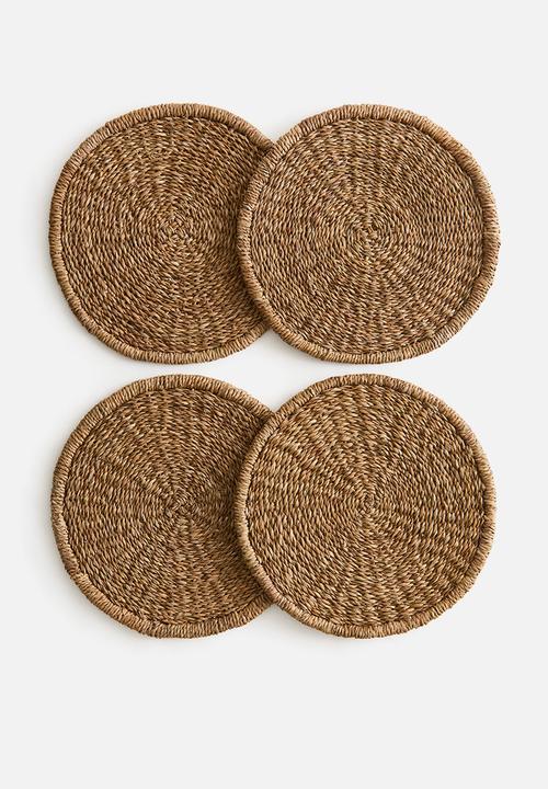 H&M - 4-Pack seagrass place mats - brown
