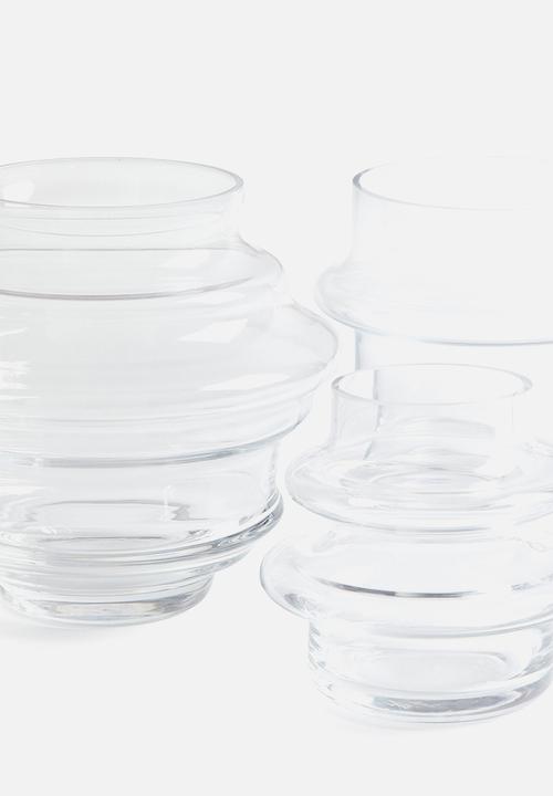 H&M - Small tiered glass vase - transparent