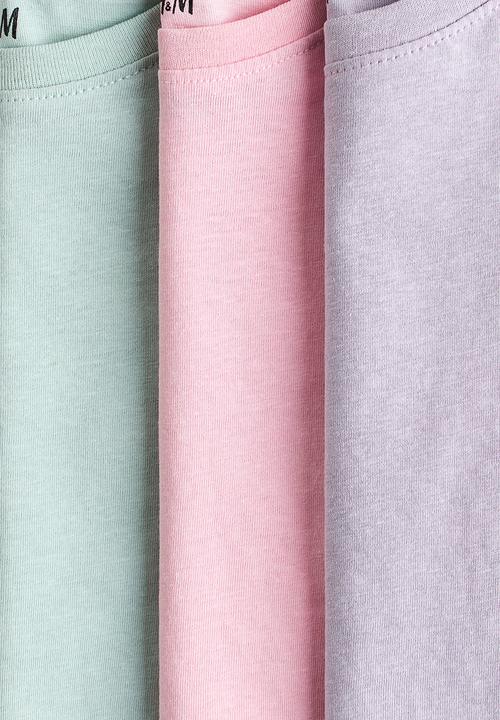 H&M - 3-Pack T-shirts - light purple/light pink