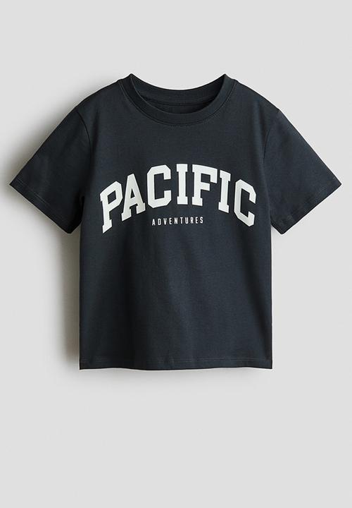 H&M - Printed t-shirt - dark grey/pacific