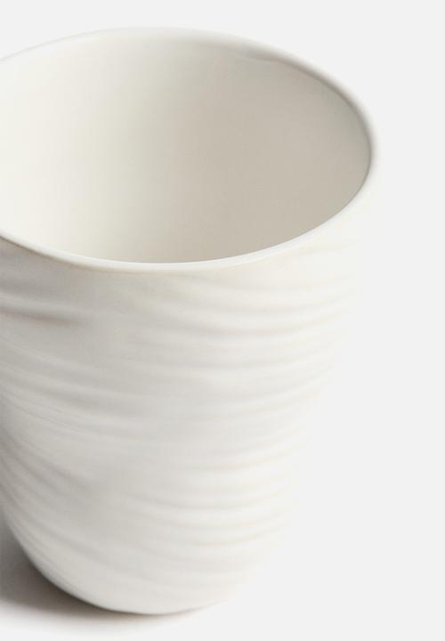 H&M - Textured stoneware mug - white