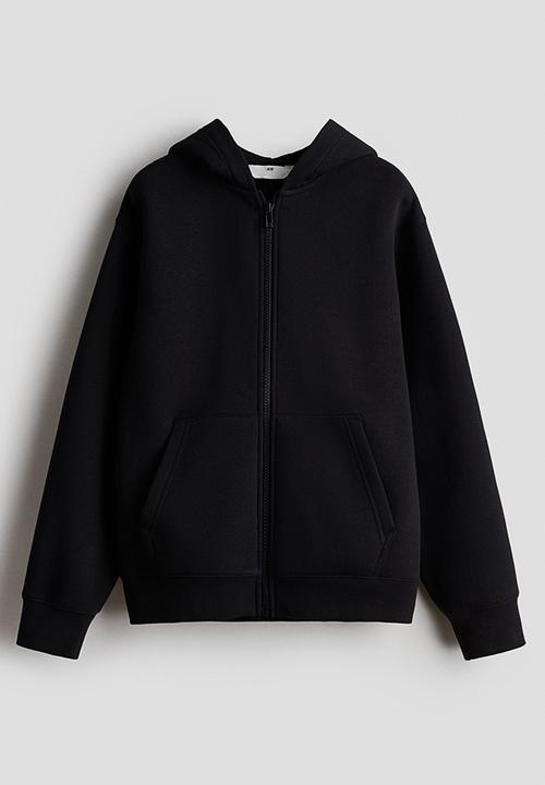 H&M - Brushed-inside zip-through hoodie - black
