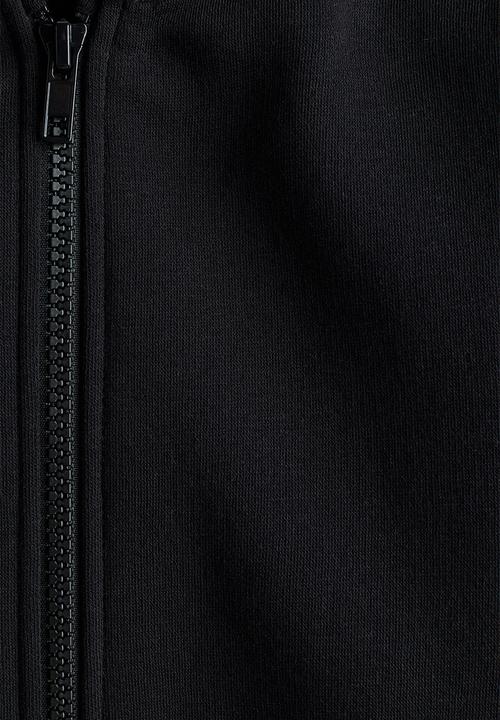 H&M - Brushed-inside zip-through hoodie - black