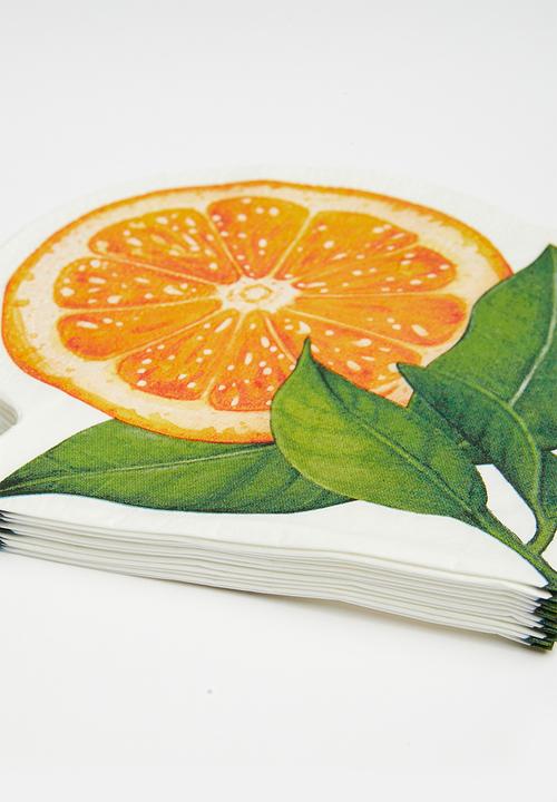 Excellent Houseware - Orange napkins set of 12 - Orange