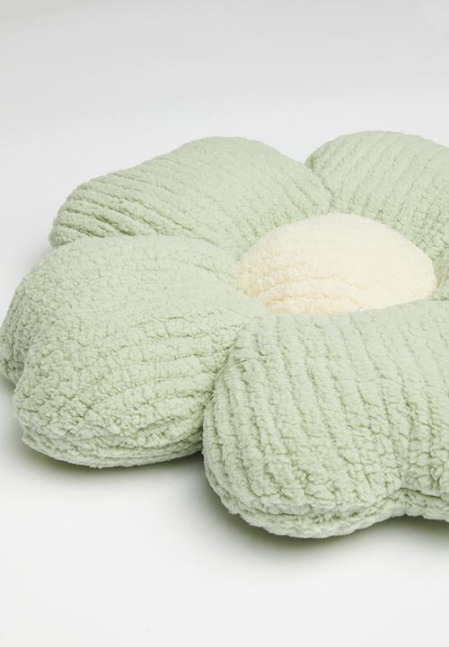 H&S - Petals cushion - Cream & green 
