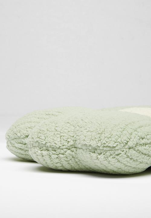 H&S - Petals cushion - Cream & green 