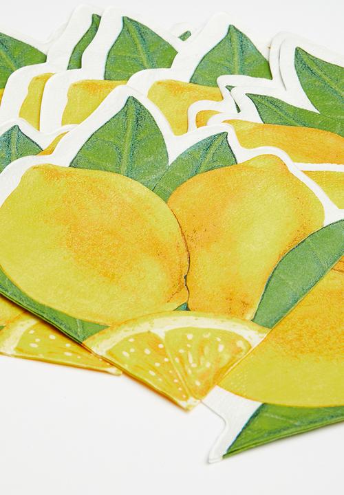 Excellent Houseware - Lemon napkins set of 12 - Lemon