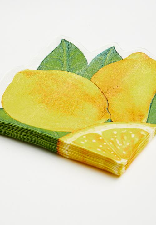 Excellent Houseware - Lemon napkins set of 12 - Lemon
