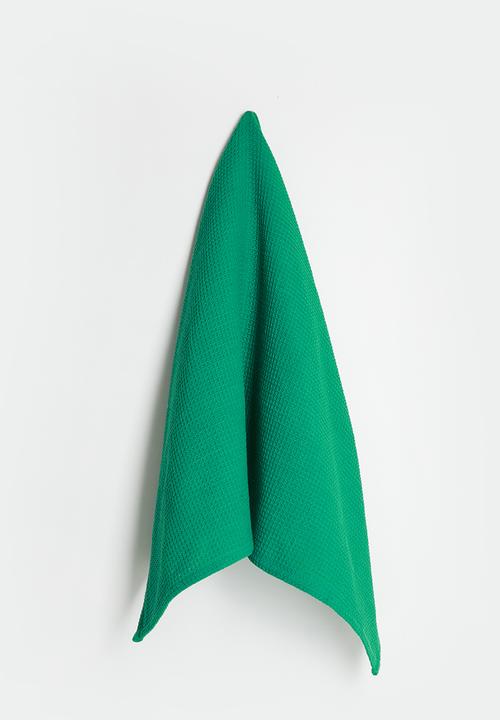 Excellent Houseware - Spring kitchen towel set of 2 - Blue & Green 