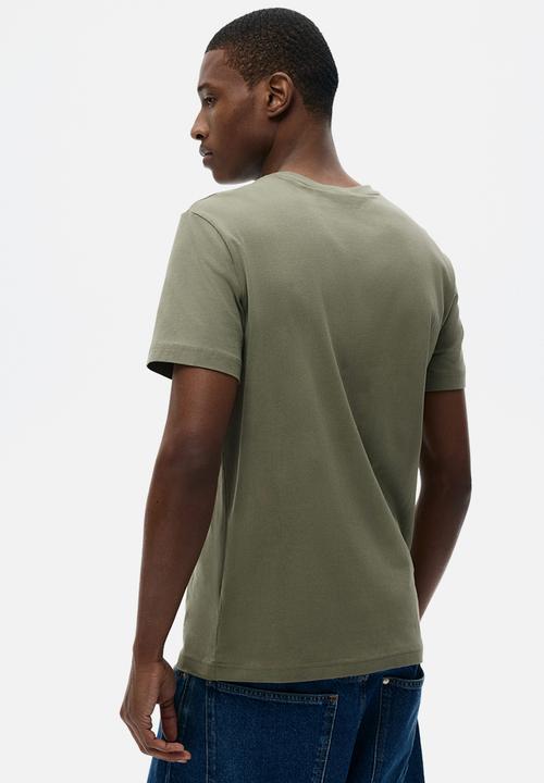 H&M - Slim fit t-shirt - khaki green