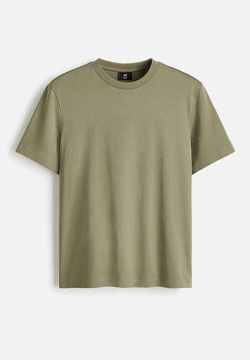 H&M - Regular fit t-shirt - khaki green