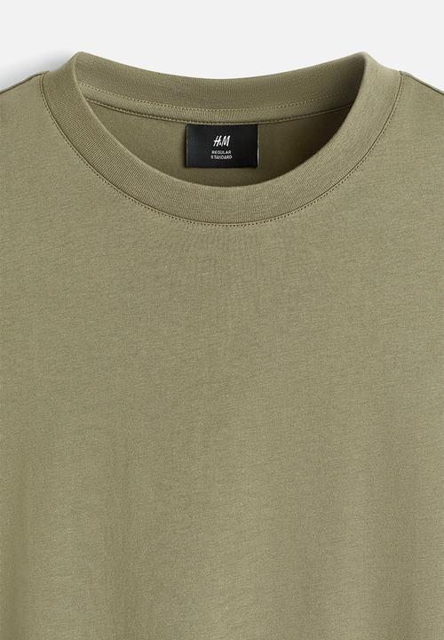 H&M - Regular fit t-shirt - khaki green